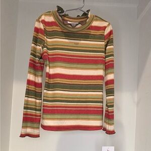 Bonnie Jean Green and Orange Fitted Long Sleeve T-Shirt